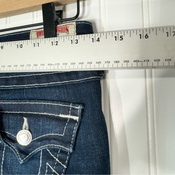 True Religion Billy Straight Leg Jeans 26 Classic Thick Stitch Flap Pocket Y2K - Picture 5 of 11